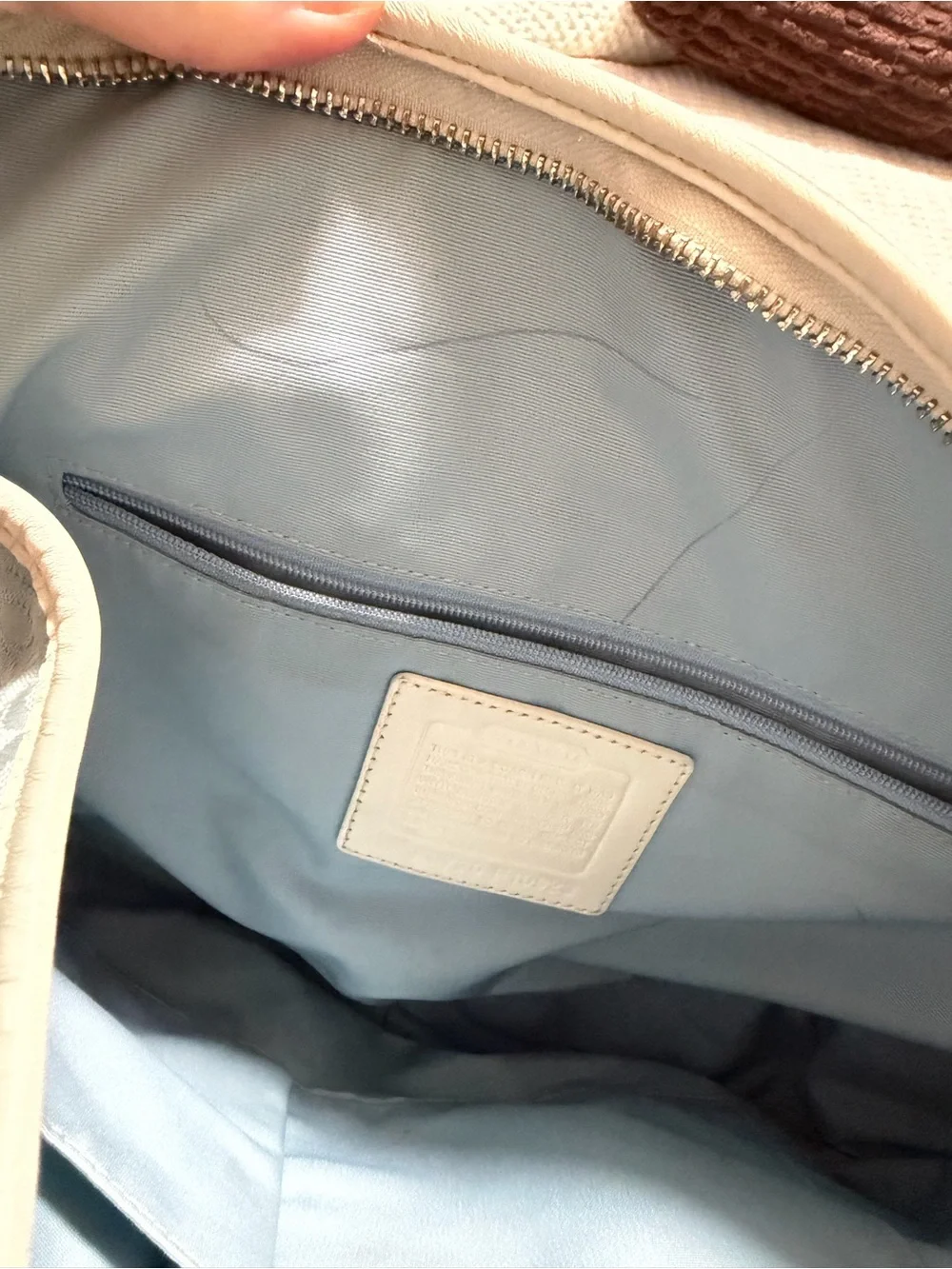 Vintage Coach Soho Hobo Bag Light Blue  Signature Monogram Y2K F10923